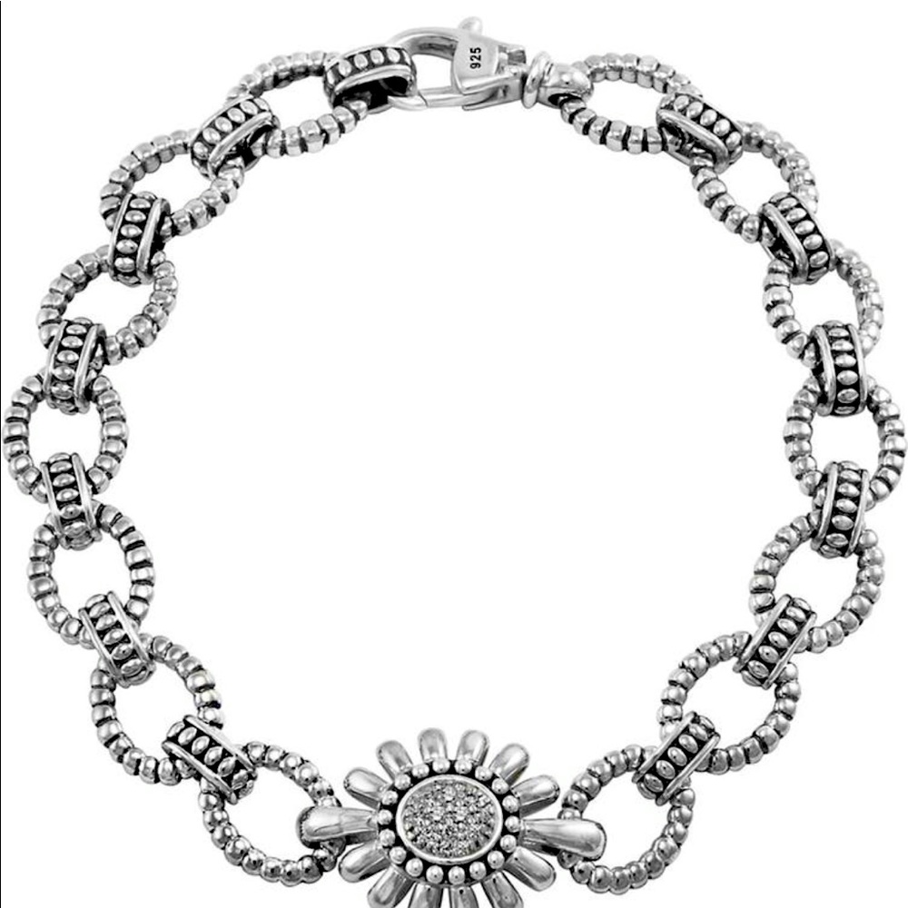 Lagos Small Link Diamond Link Bracelet